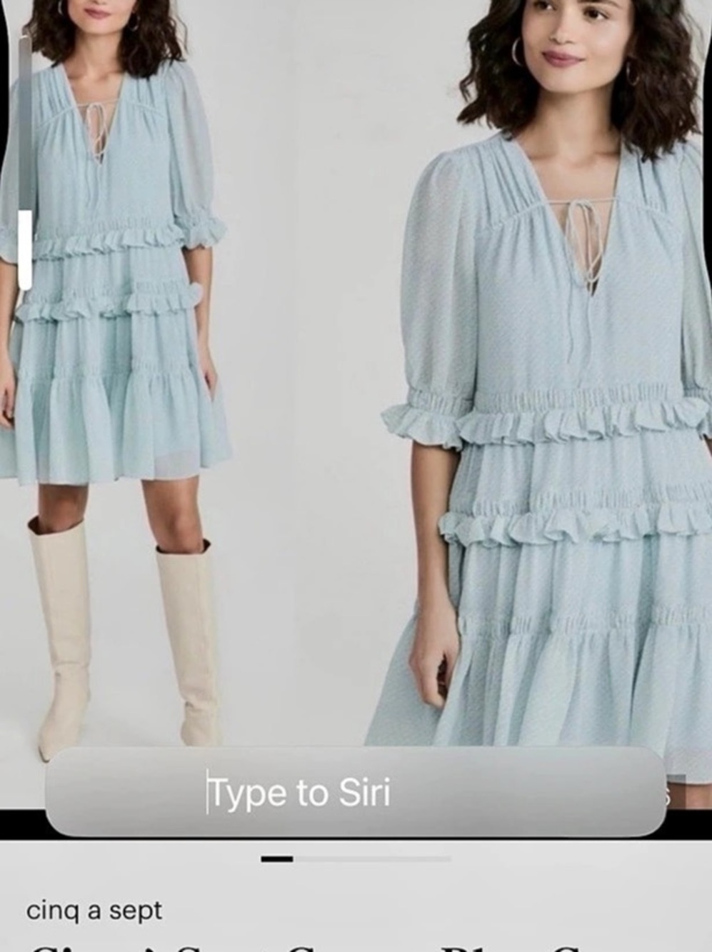 Cinq à Sept Cryssa Dress Mini in Blue